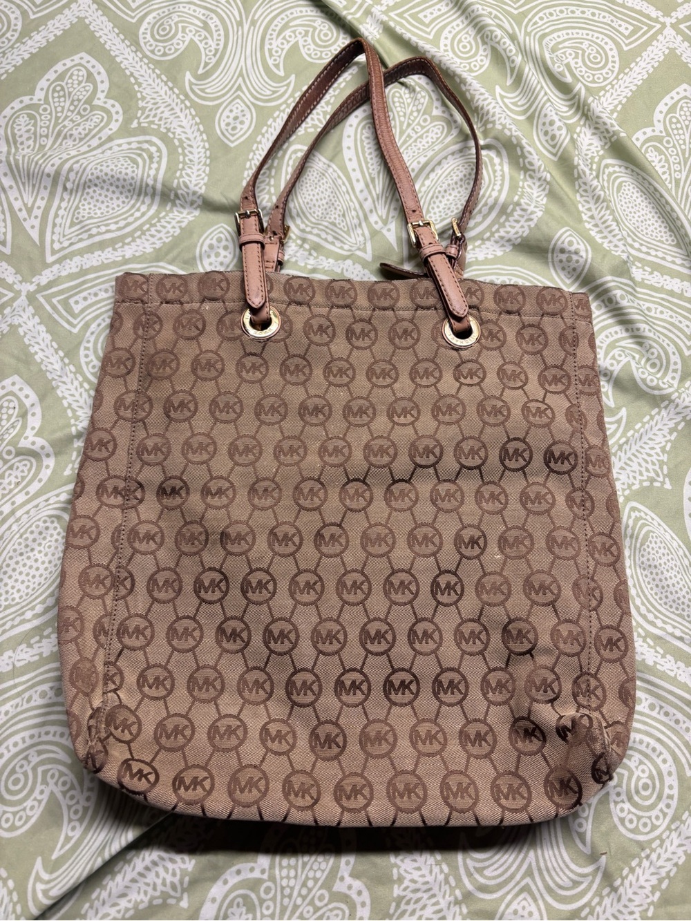 ✴️Michael Kors Beige/Brown Logo Tote